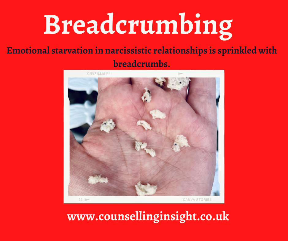 Breadcrumbing in Narcissistic relationships